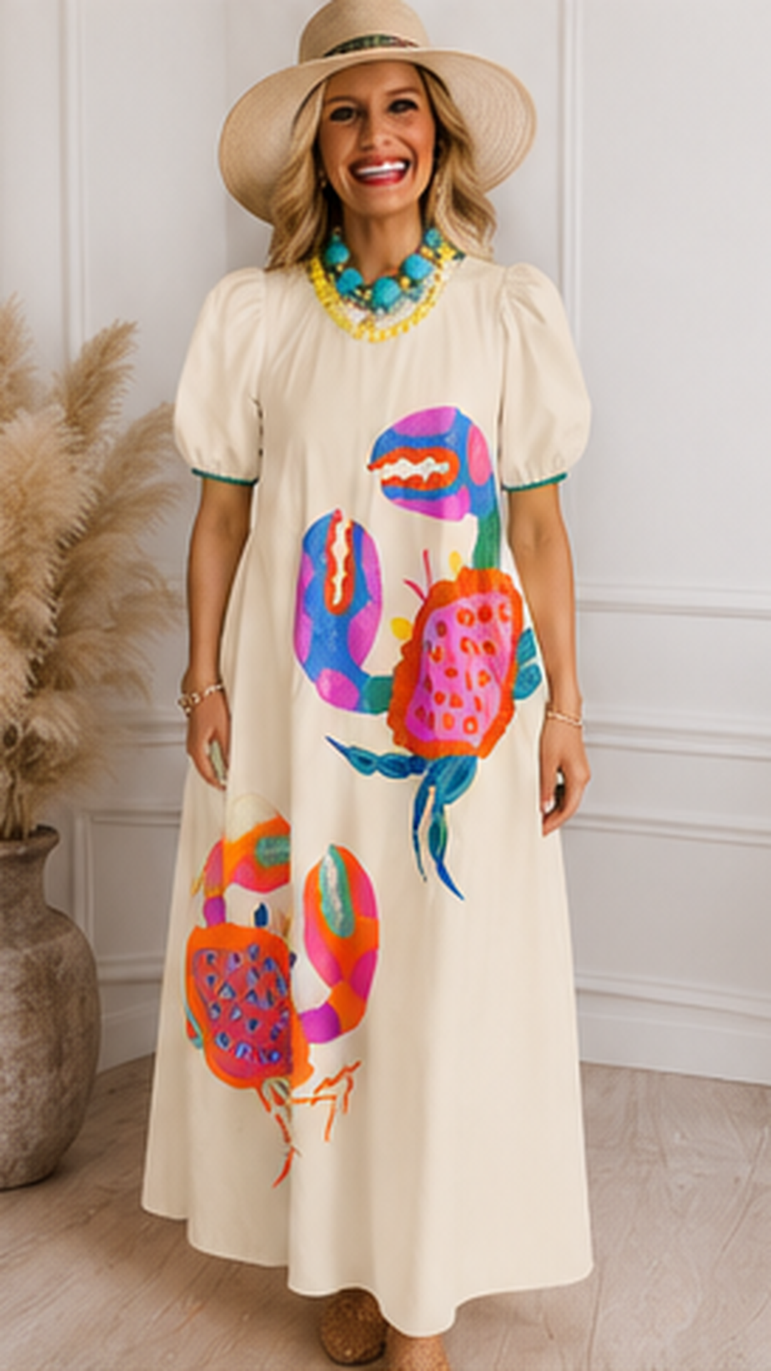 Coastal Bloom Maxi Dress