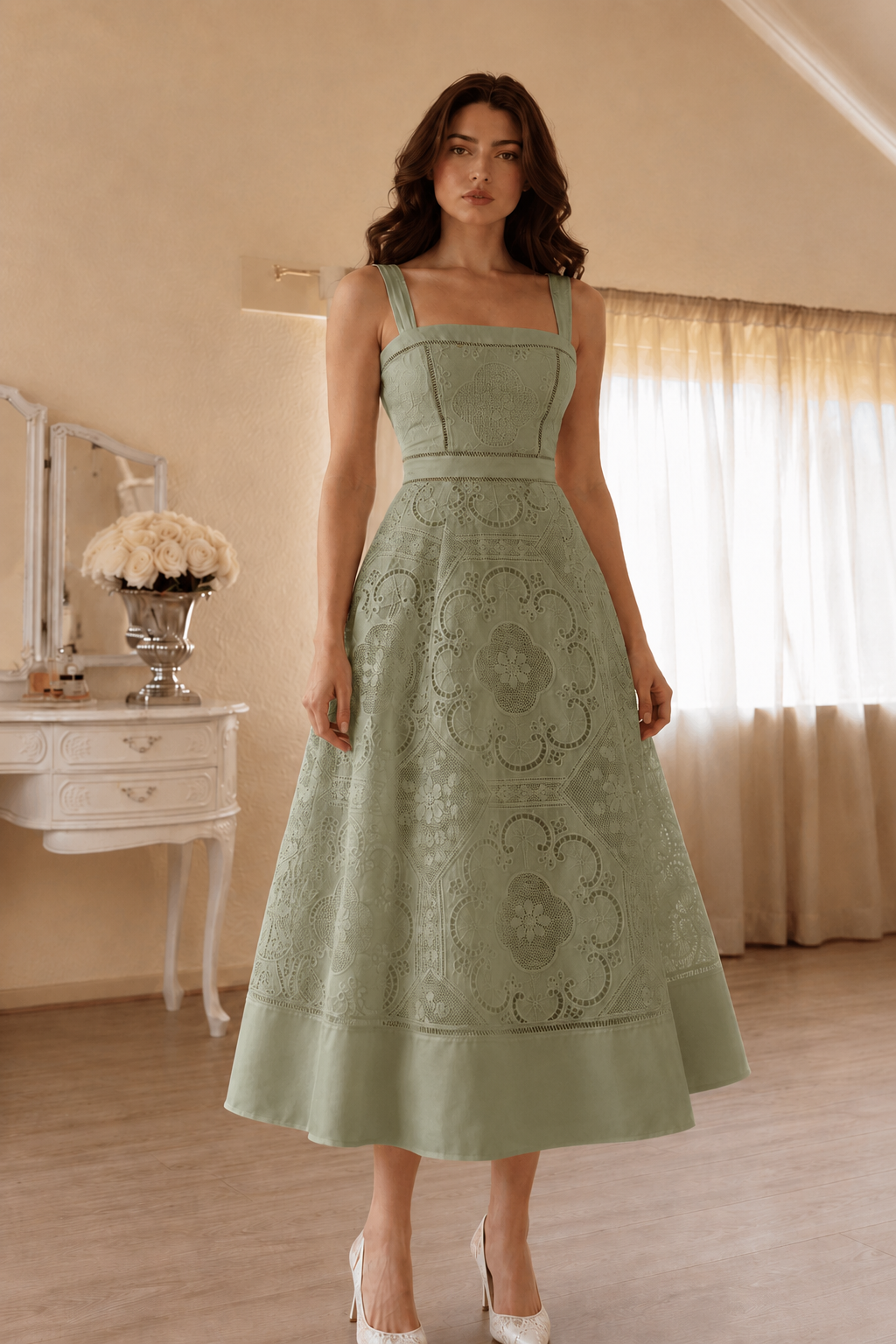 Lace Midi Dress