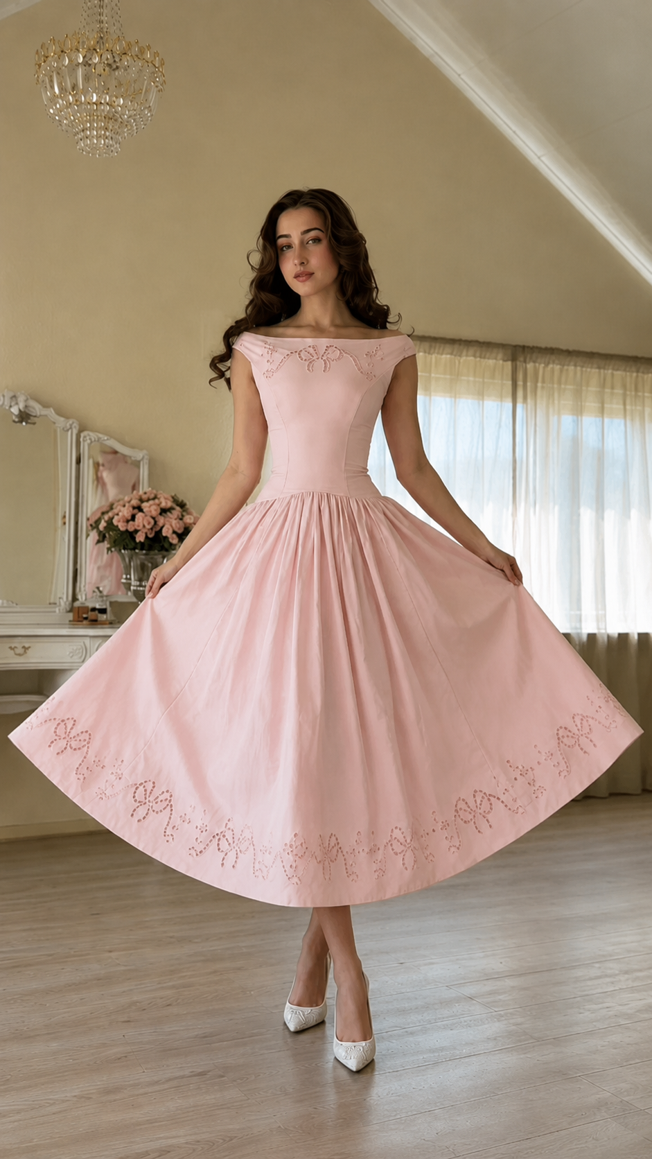 Rosalie Bow Midi Dress
