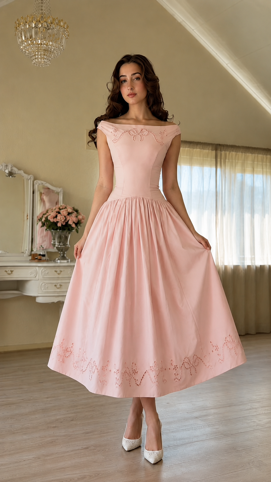 Rosalie Bow Midi Dress