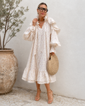 Aurielle Ruffle Midi Dress