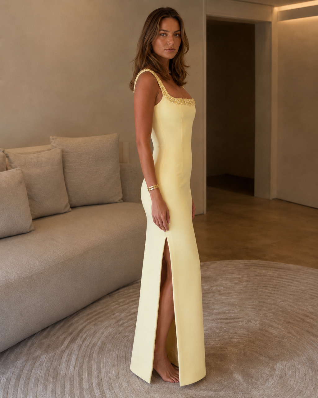 Lunara Beaded Maxi Dress