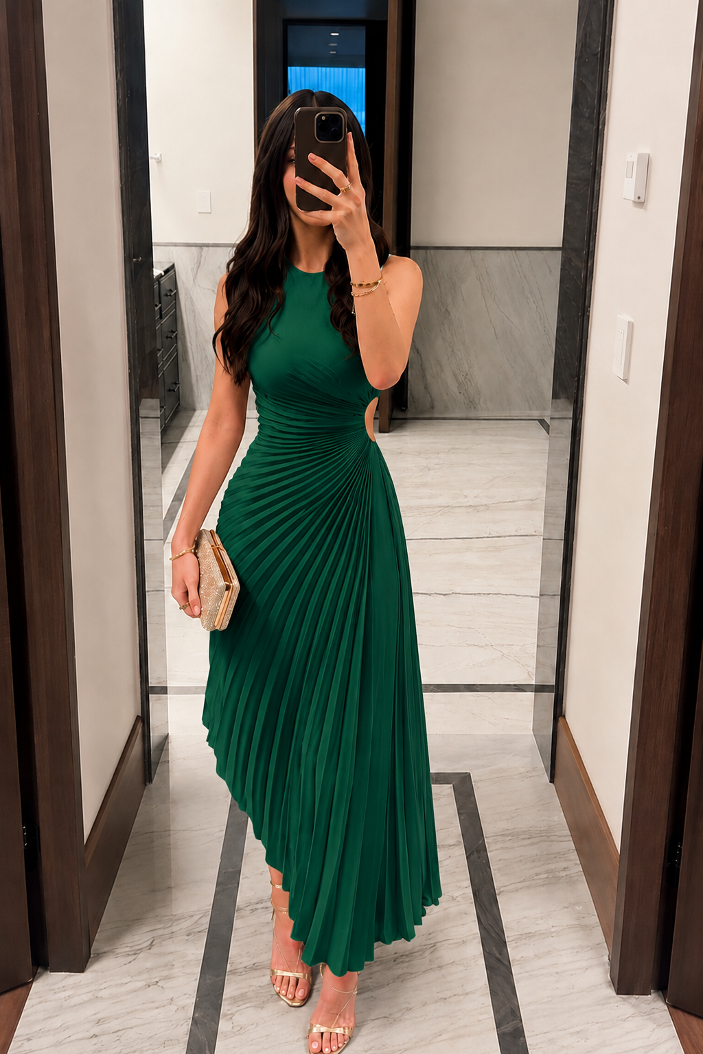Aurora Pleated Dress