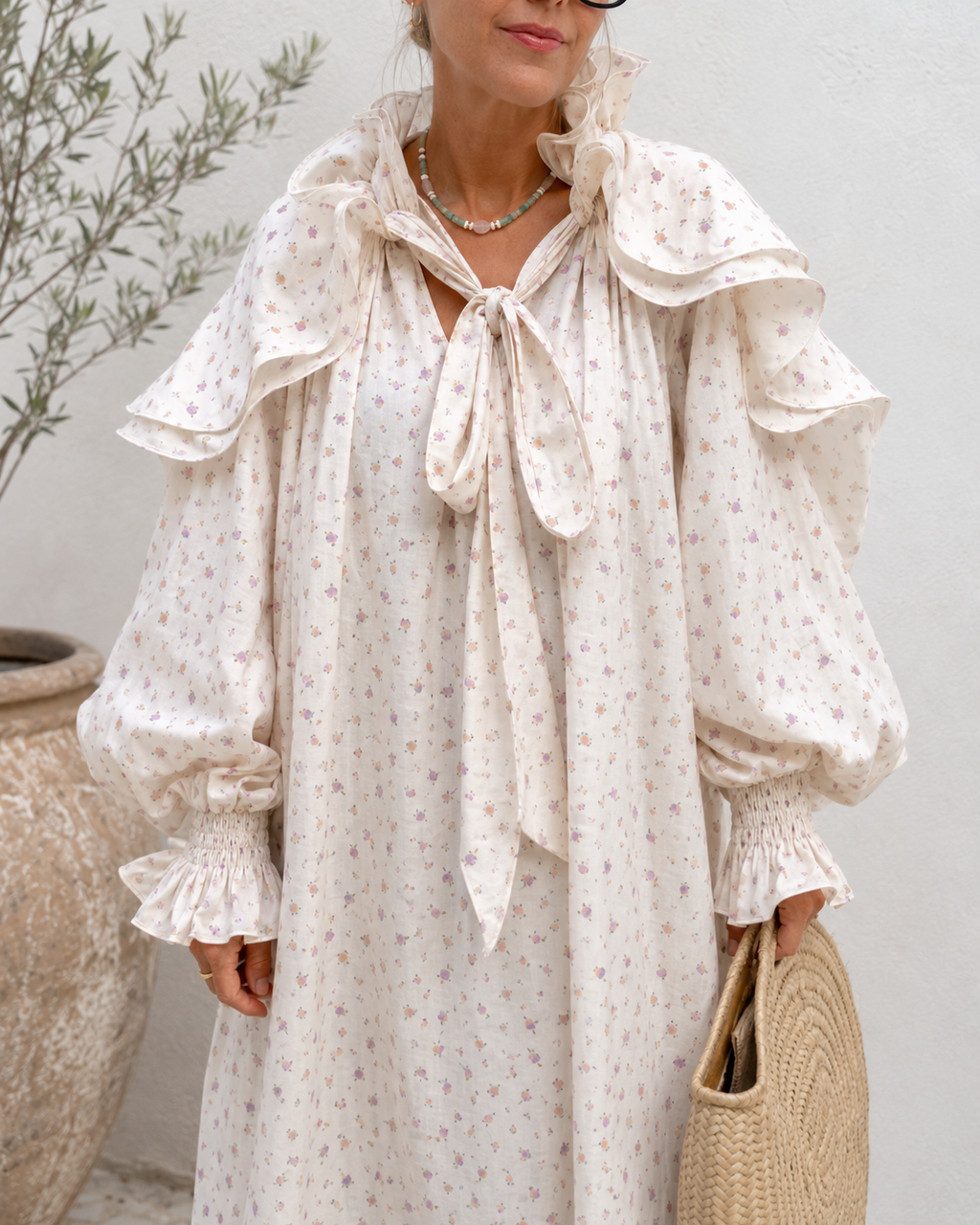 Aurielle Ruffle Midi Dress