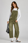 Denim Wide Leg Overalls