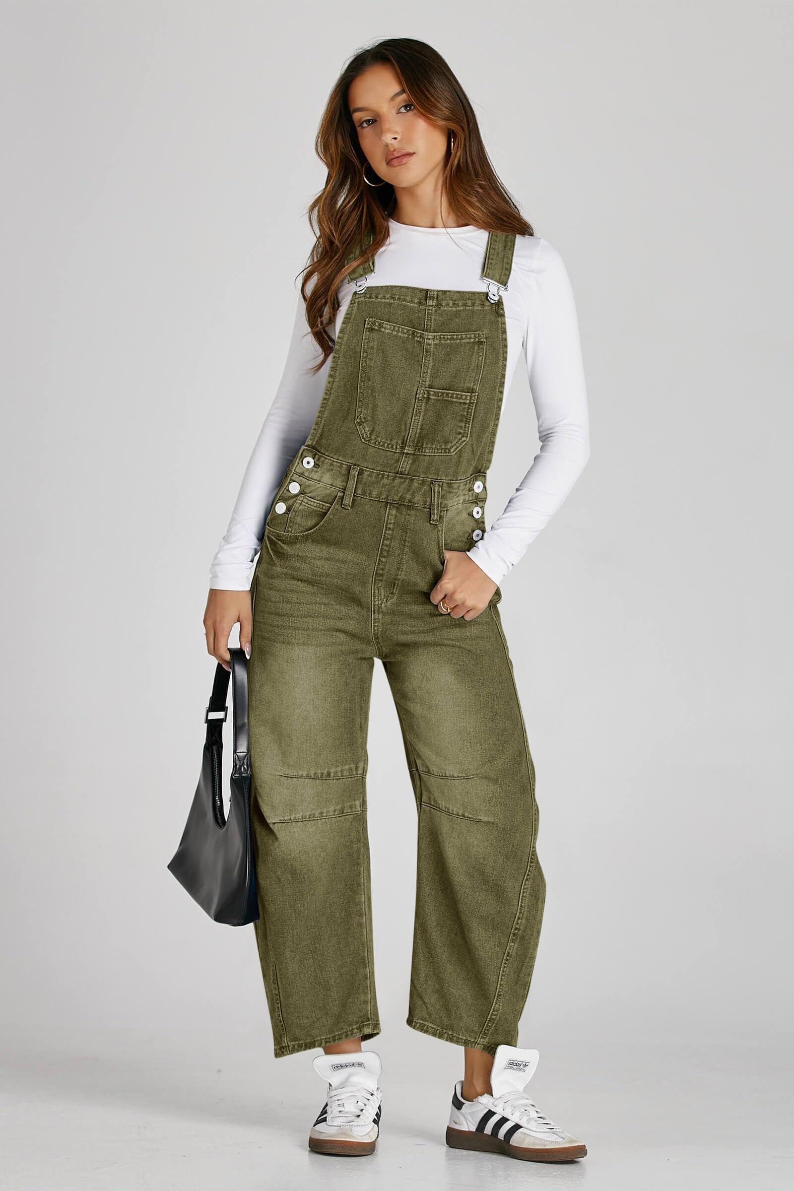 Denim Wide Leg Overalls