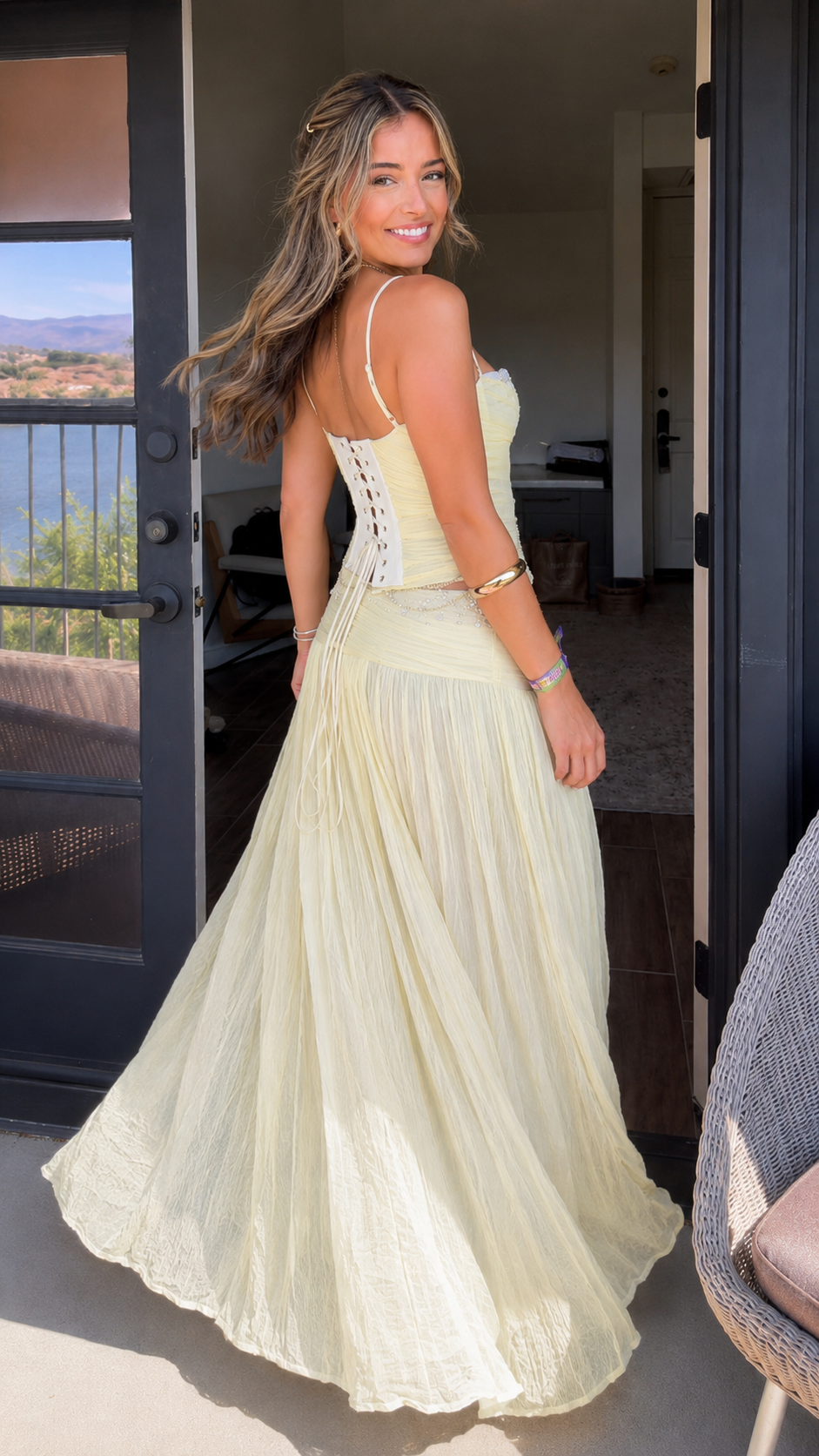 Crystal Mesh Maxi Set