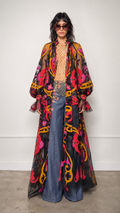 Embroidered Sheer Kimono