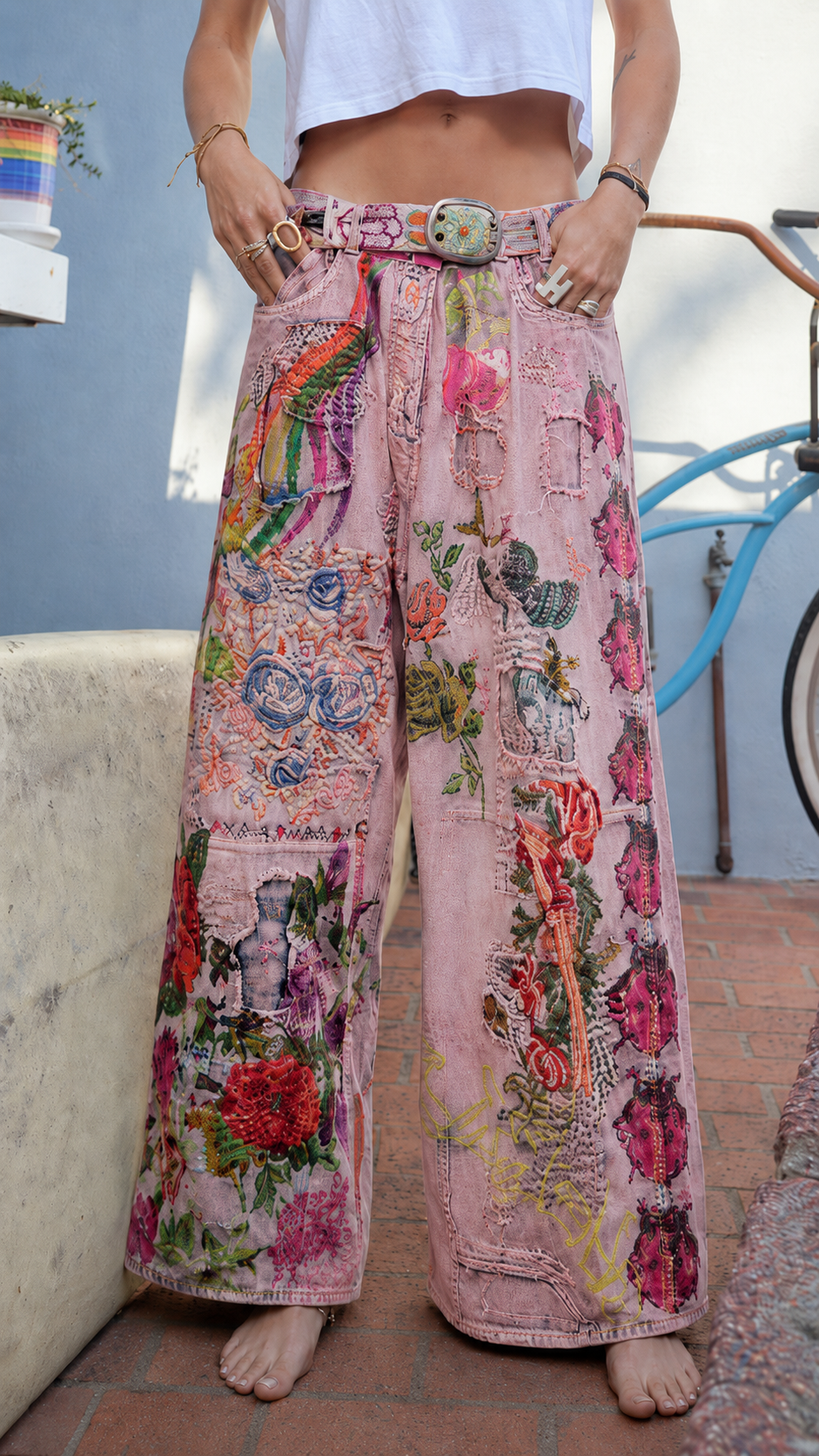 Boho Art Denim Jeans