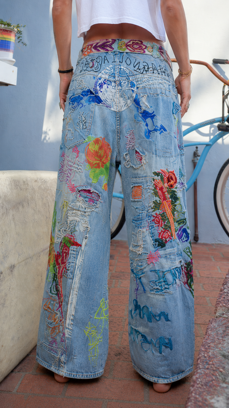 Boho Art Denim Jeans