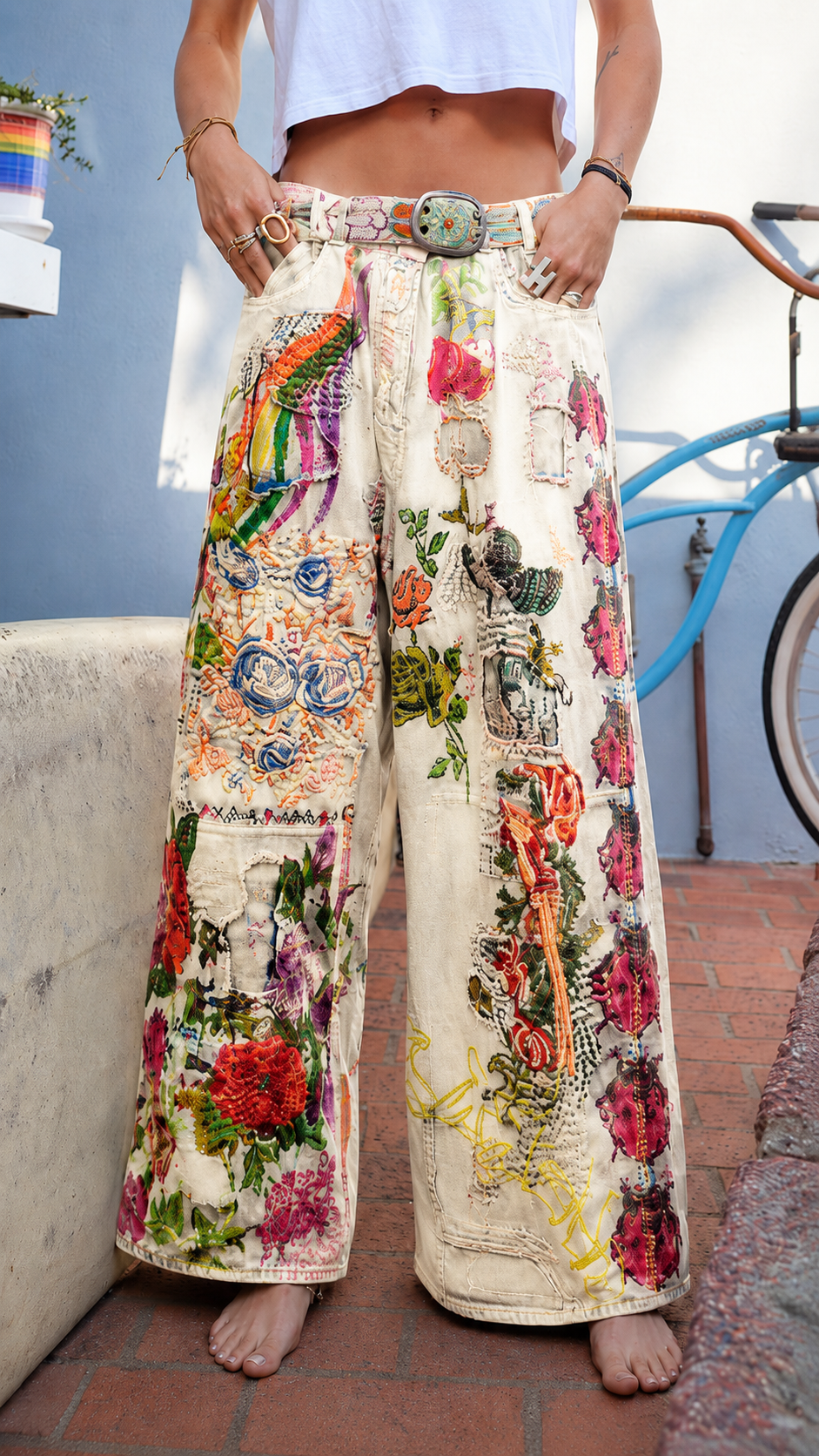 Boho Art Denim Jeans