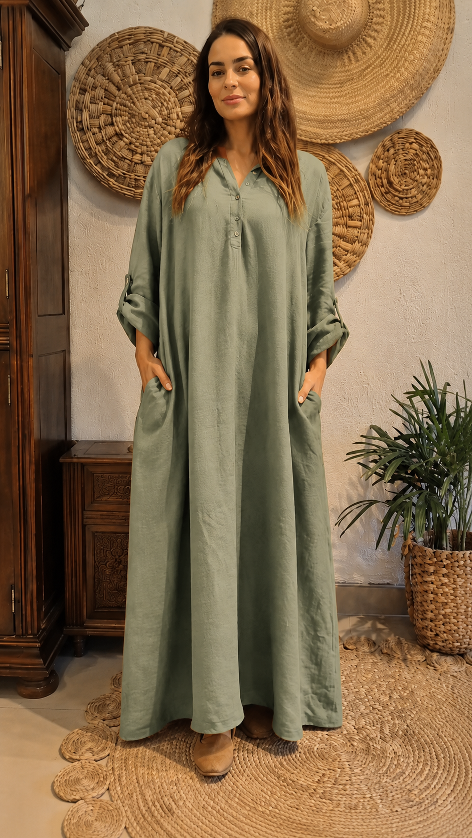 Lounge Flow Maxi Dress