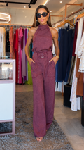 Elegant Halter Wide Leg Jumpsuit