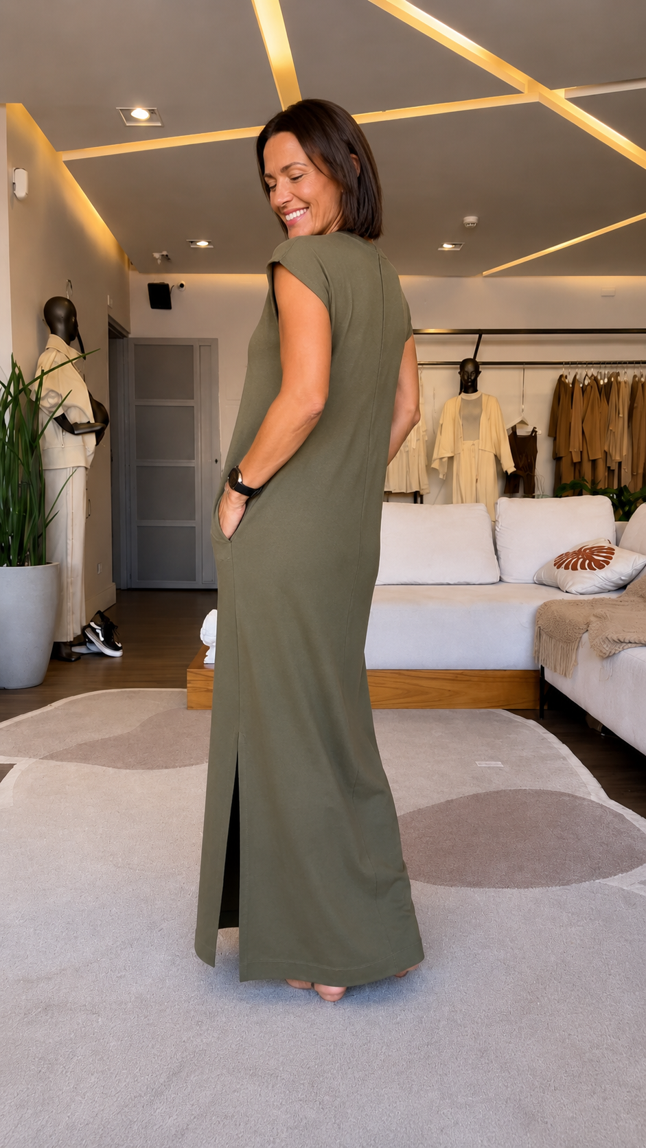 Sleeveless Pocket Maxi Dress