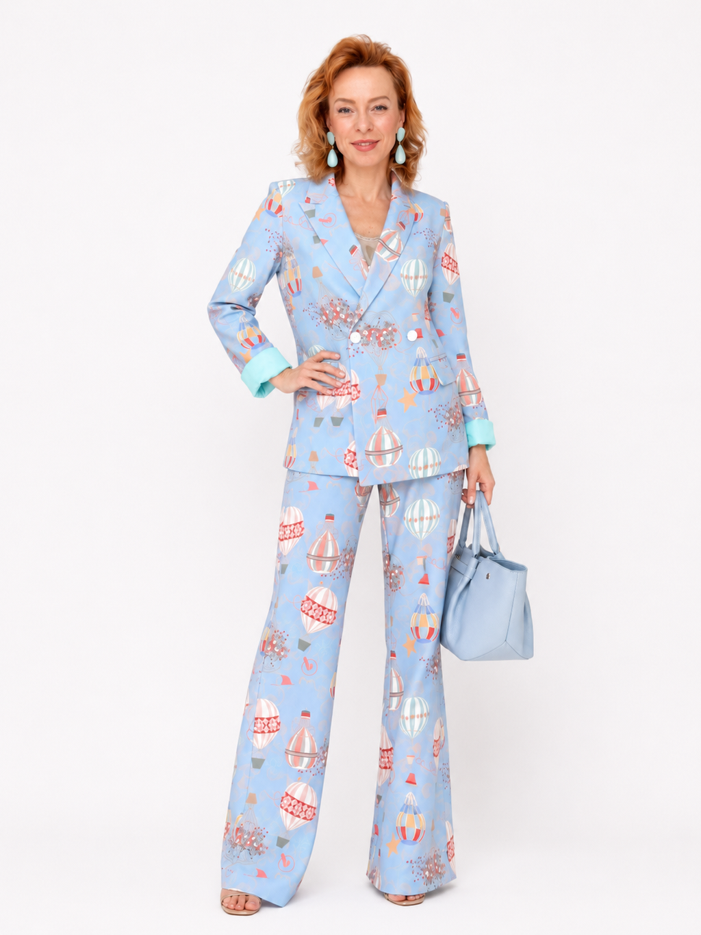 Balloon Print Pant Set