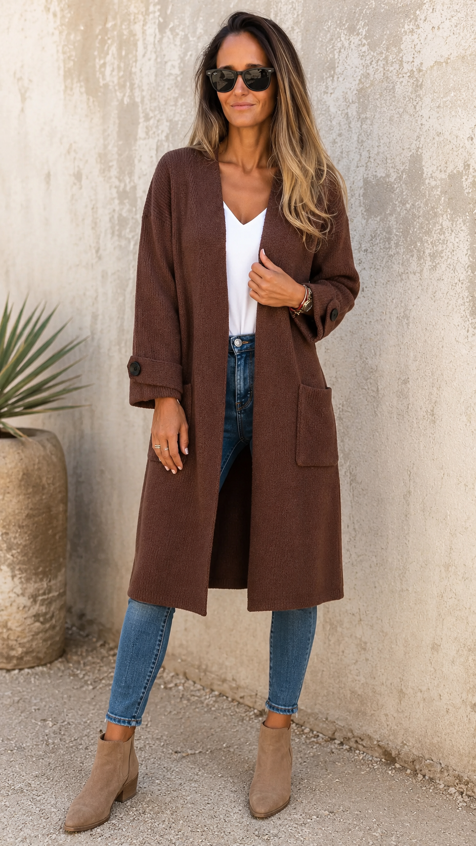 Long Knit Cardigan