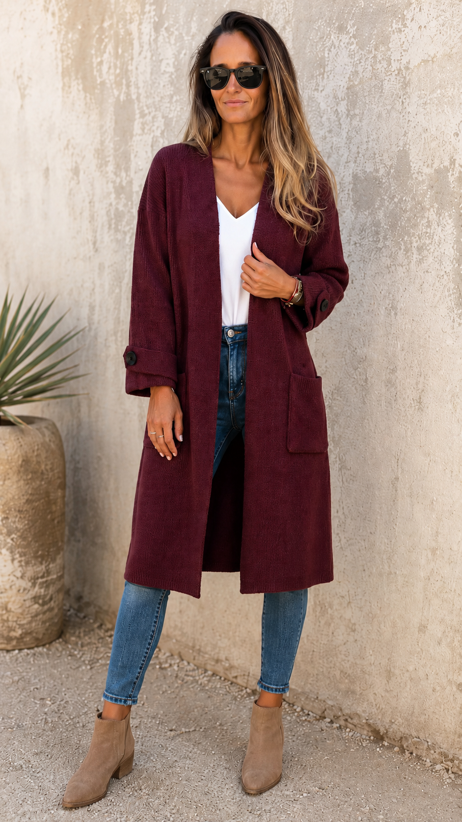 Long Knit Cardigan