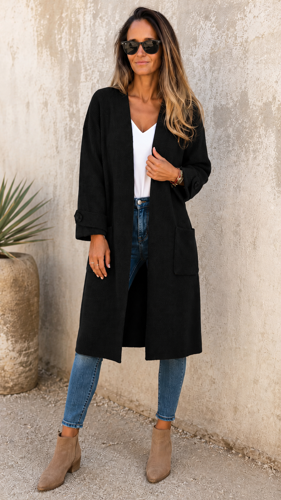 Long Knit Cardigan