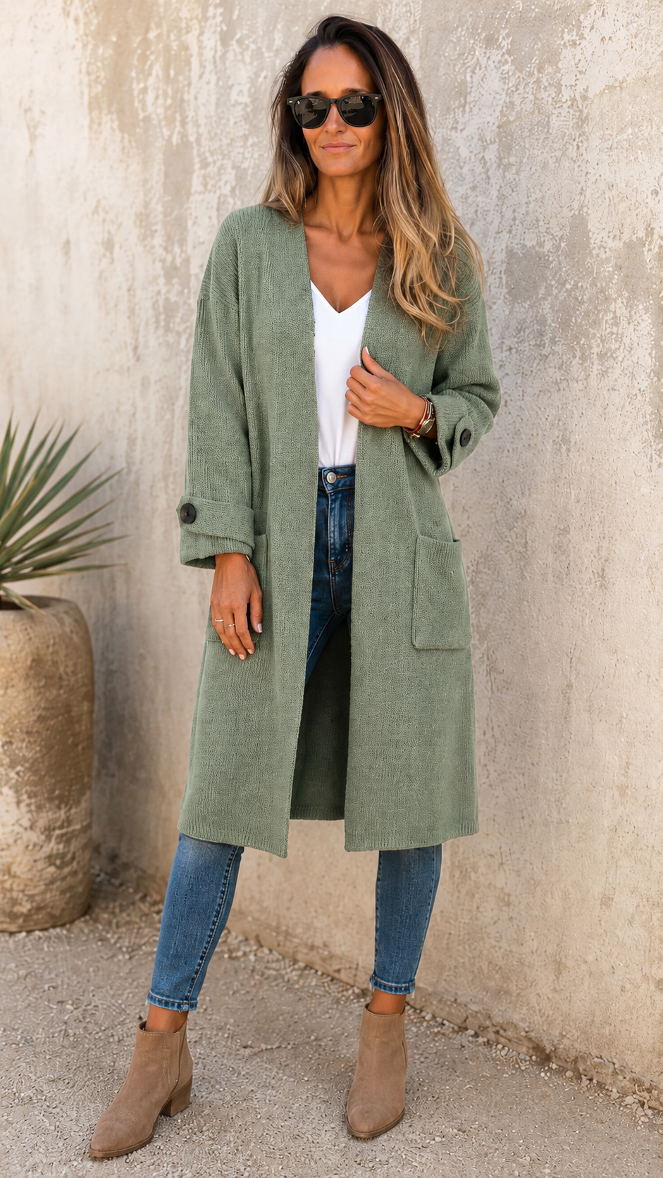 Long Knit Cardigan