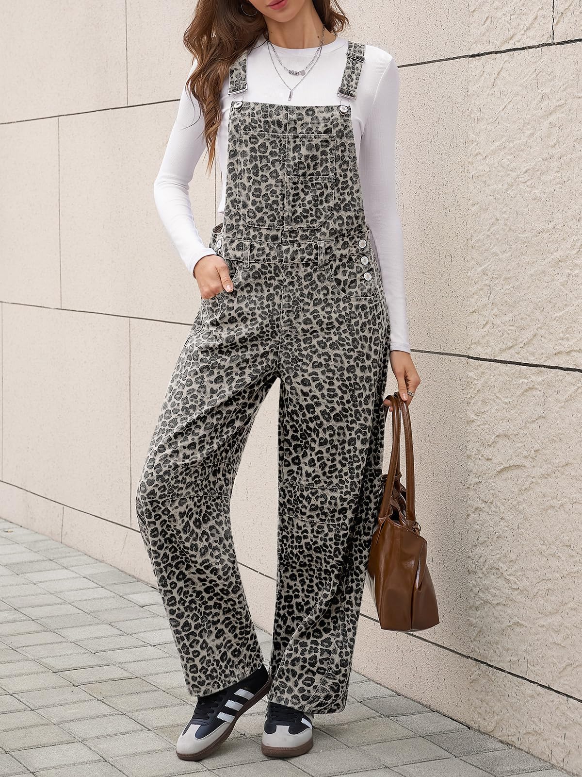Denim Wide Leg Overalls