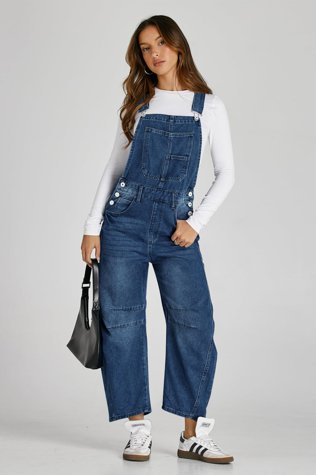Denim Wide Leg Overalls