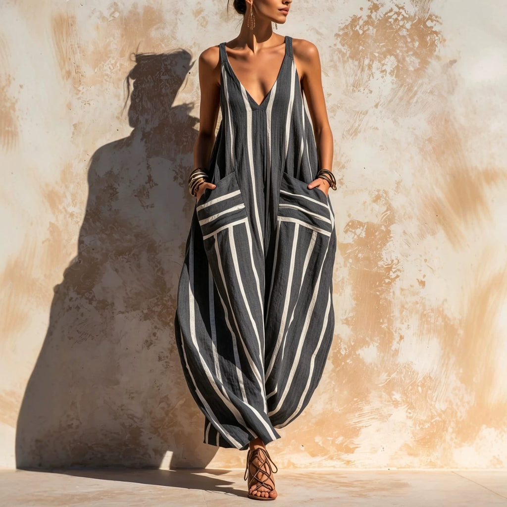 Relaxed Linen-Blend Jumpsuit