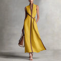 Contrast Trim Maxi Dress