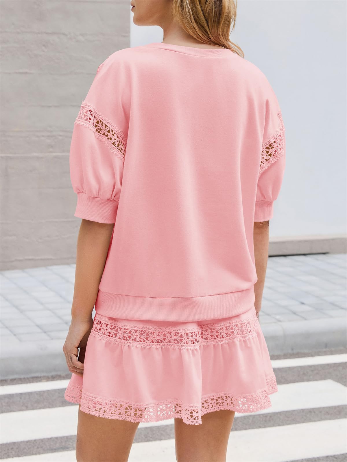 Rosalie Lace Trim Skirt Set