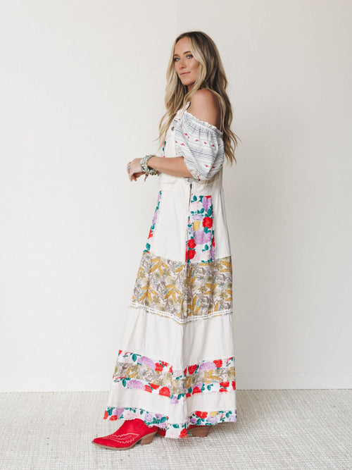 Boho Patchwork Maxi Dress