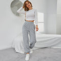 Simple Straight Casual Pants High Top Sports Fleece-lined Trousers