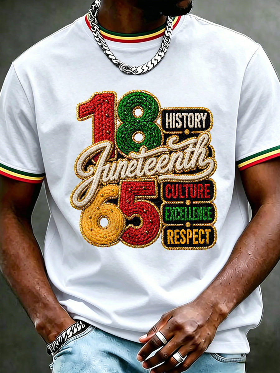 Men's Juneteenth 1865 Print Casual Tee
