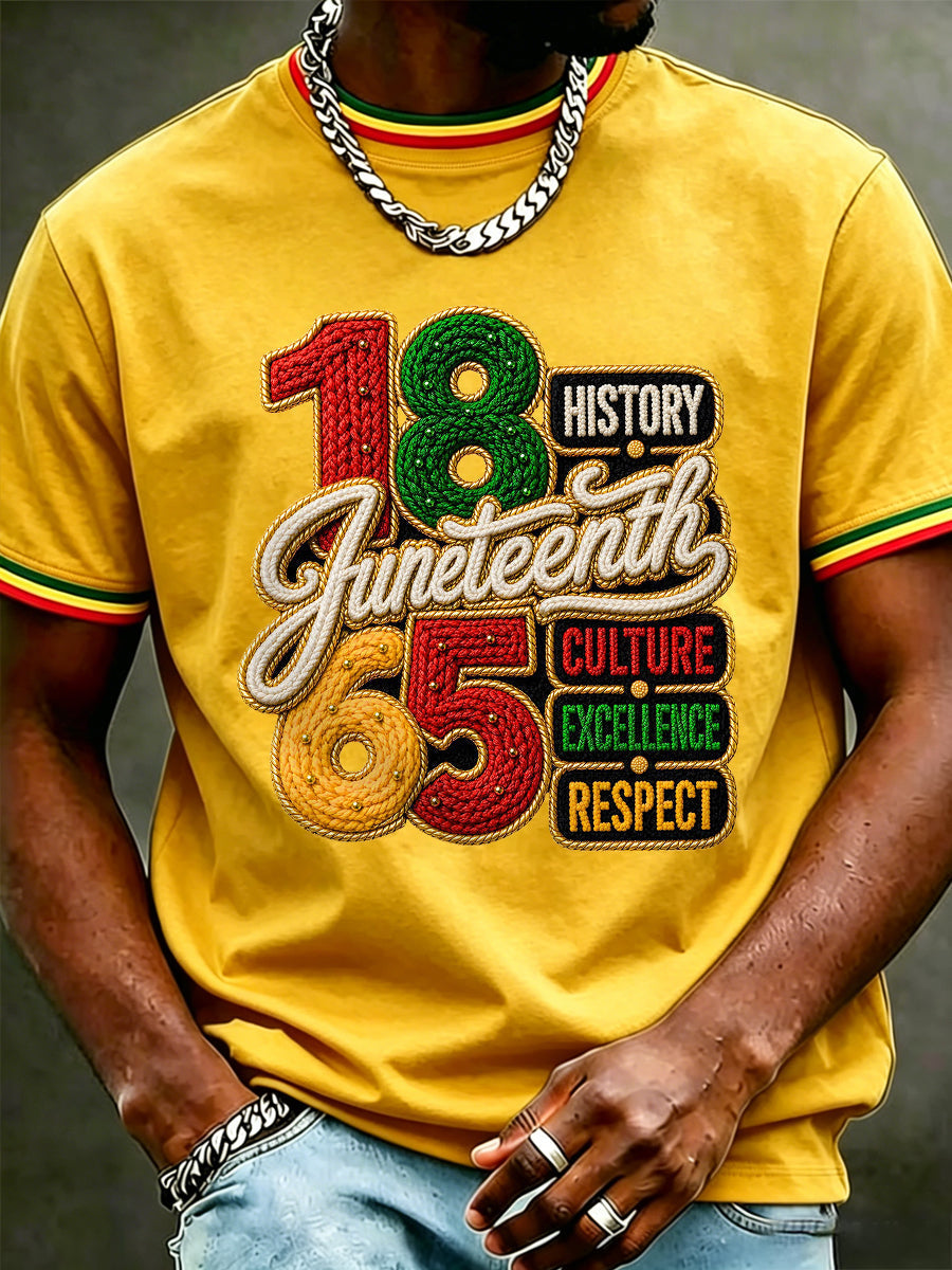 Men's Juneteenth 1865 Print Casual Tee