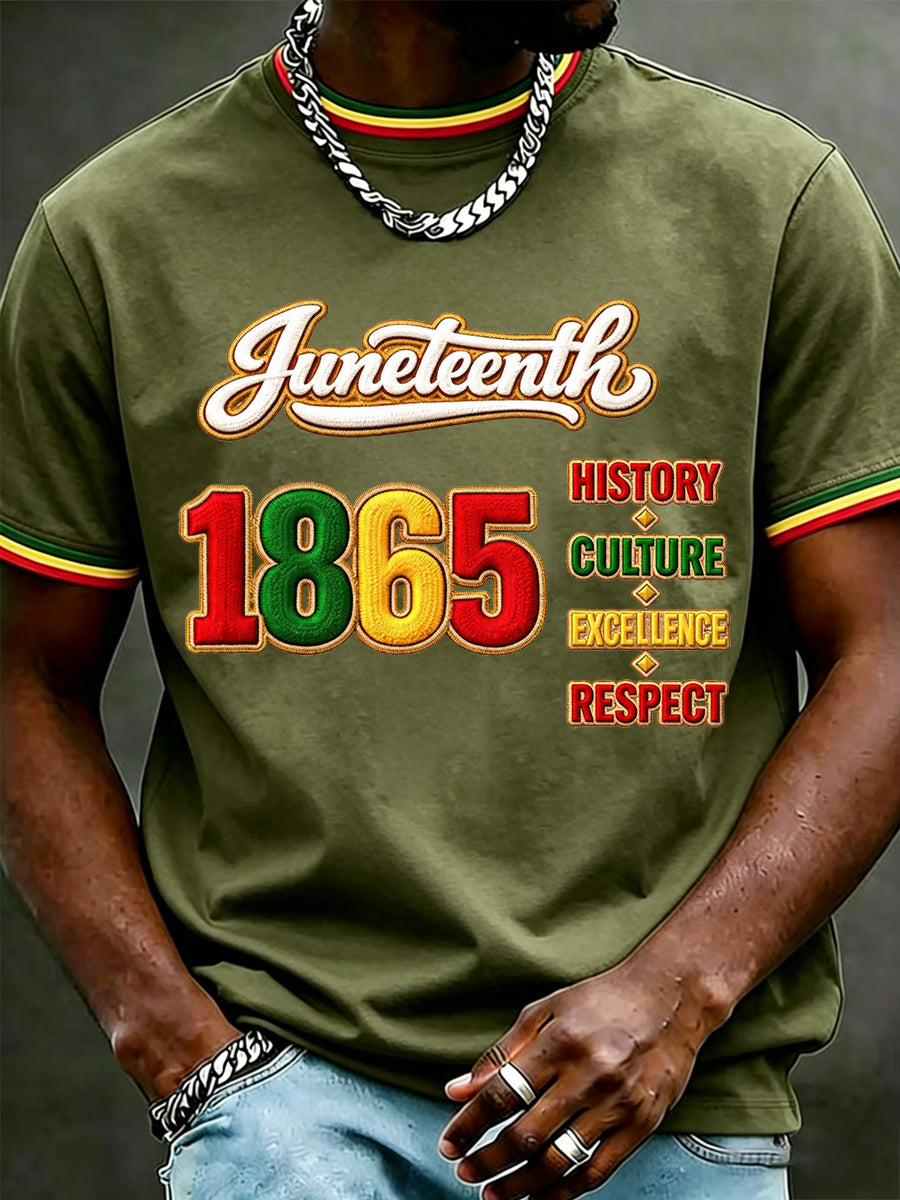 Men's Juneteenth Print Casual Tee